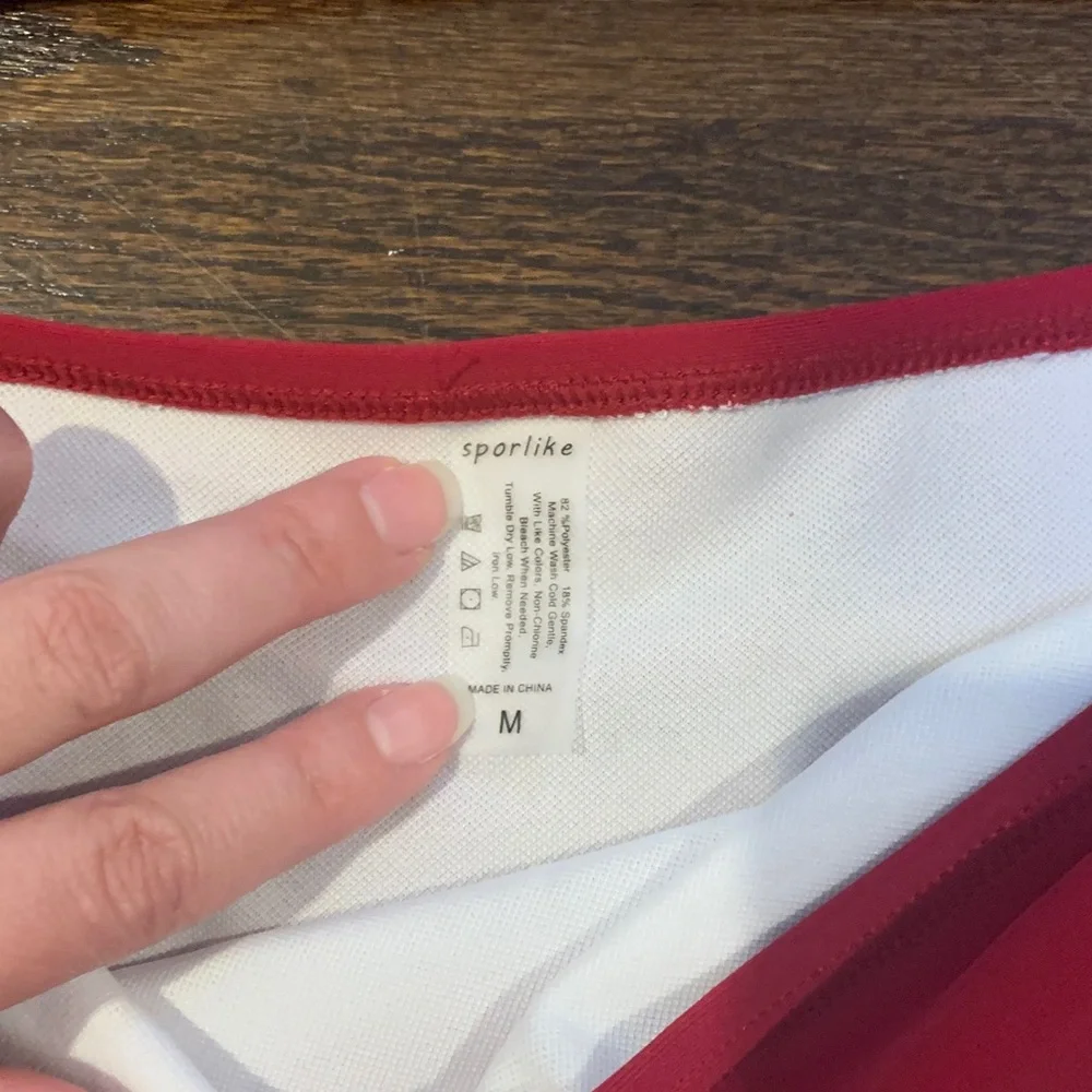 Red Ruffled Bikini Set - Picture 2 of 5